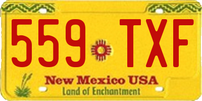 NM license plate 559TXF