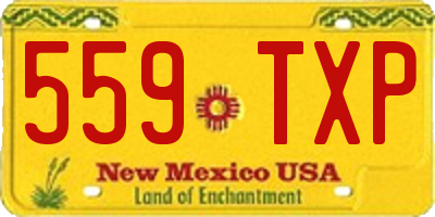 NM license plate 559TXP