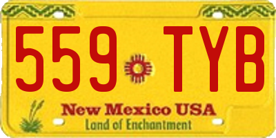 NM license plate 559TYB
