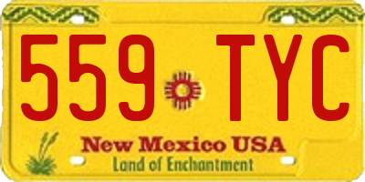 NM license plate 559TYC