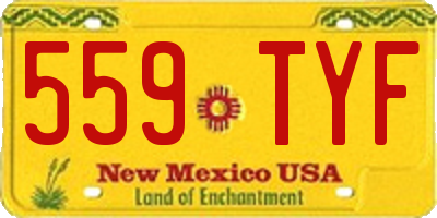 NM license plate 559TYF