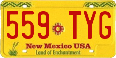 NM license plate 559TYG