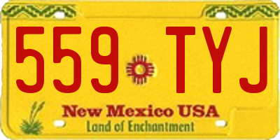 NM license plate 559TYJ