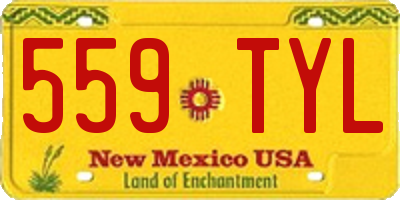 NM license plate 559TYL