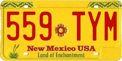 NM license plate 559TYM