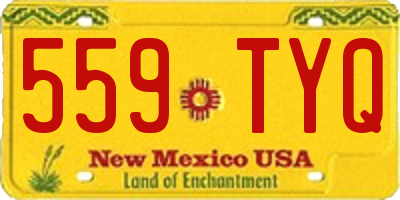 NM license plate 559TYQ