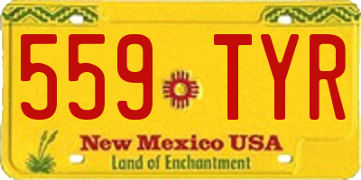 NM license plate 559TYR