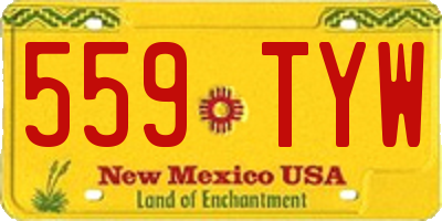 NM license plate 559TYW