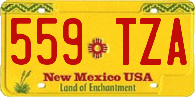 NM license plate 559TZA