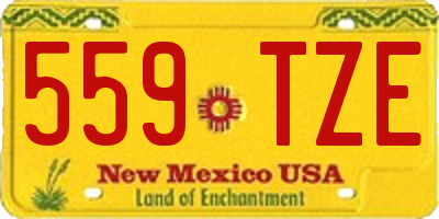 NM license plate 559TZE