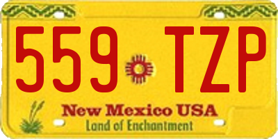 NM license plate 559TZP