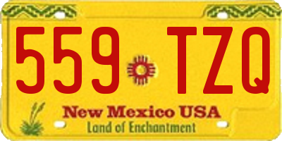 NM license plate 559TZQ