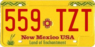 NM license plate 559TZT