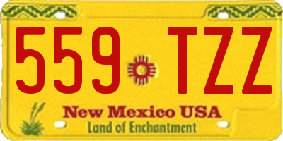 NM license plate 559TZZ