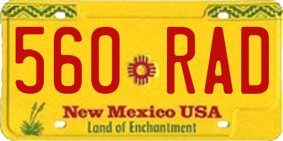 NM license plate 560RAD