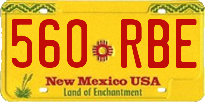 NM license plate 560RBE