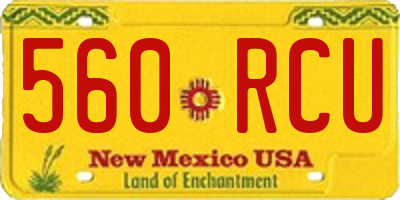 NM license plate 560RCU