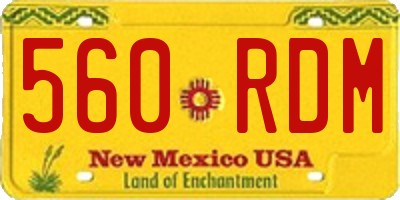 NM license plate 560RDM