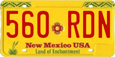 NM license plate 560RDN