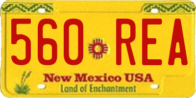 NM license plate 560REA