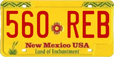 NM license plate 560REB