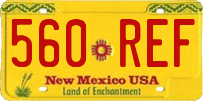 NM license plate 560REF