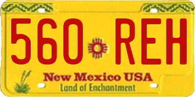 NM license plate 560REH