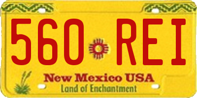 NM license plate 560REI