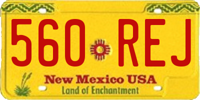 NM license plate 560REJ