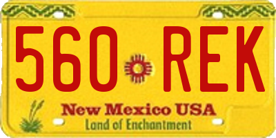 NM license plate 560REK