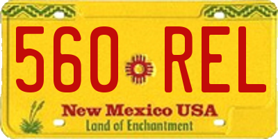 NM license plate 560REL