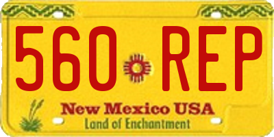 NM license plate 560REP