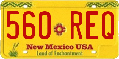 NM license plate 560REQ