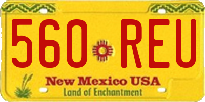NM license plate 560REU