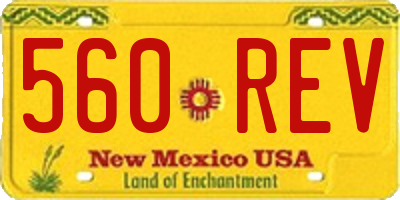 NM license plate 560REV