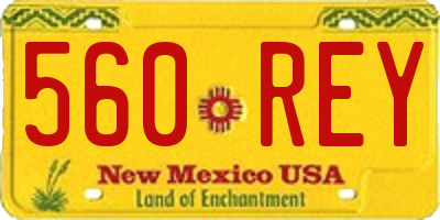 NM license plate 560REY
