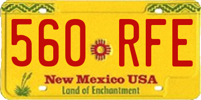 NM license plate 560RFE