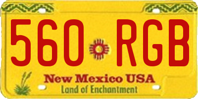 NM license plate 560RGB