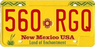 NM license plate 560RGQ