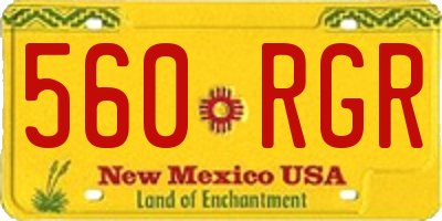 NM license plate 560RGR