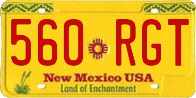 NM license plate 560RGT