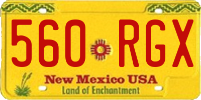 NM license plate 560RGX