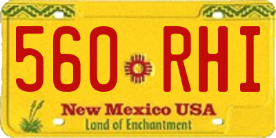 NM license plate 560RHI