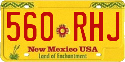 NM license plate 560RHJ
