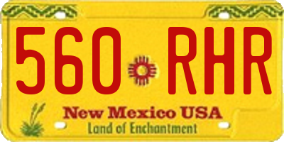 NM license plate 560RHR