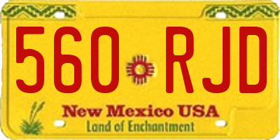 NM license plate 560RJD