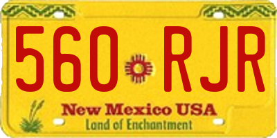 NM license plate 560RJR