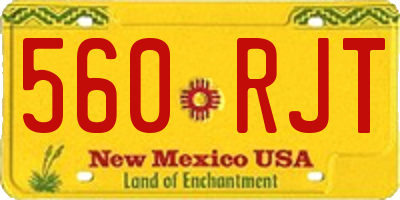 NM license plate 560RJT