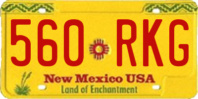 NM license plate 560RKG