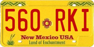 NM license plate 560RKI